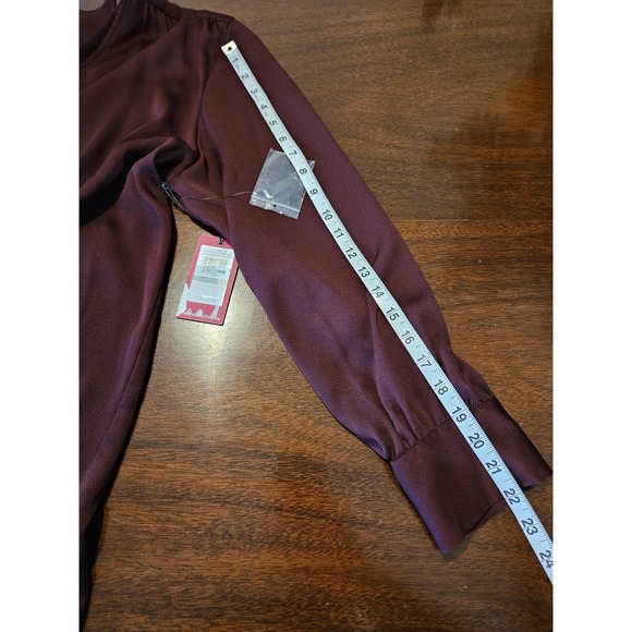 Vince Camuto Blouse Womens Plus 3X Keyhole Tunic Pleated Top Plus Size Fashion - Picture 15 of 16